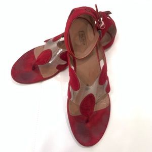 ALAIA Suede PVC Sandals Sz 40